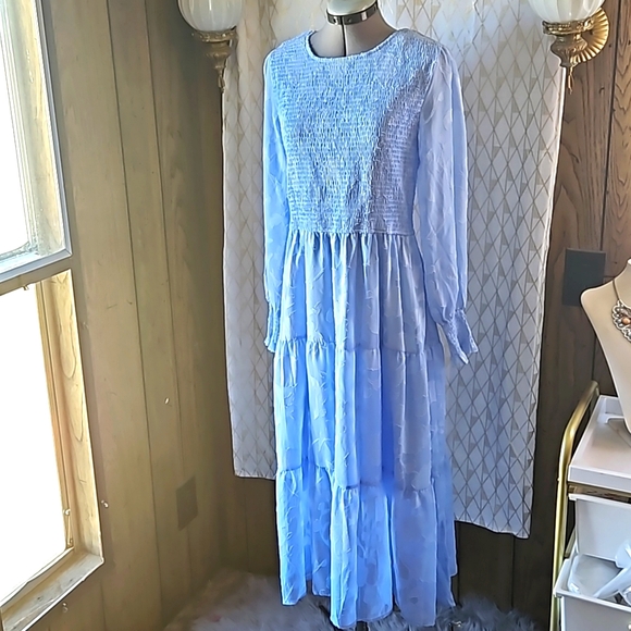 fashion Dresses & Skirts - Smocked raised Floral Dress